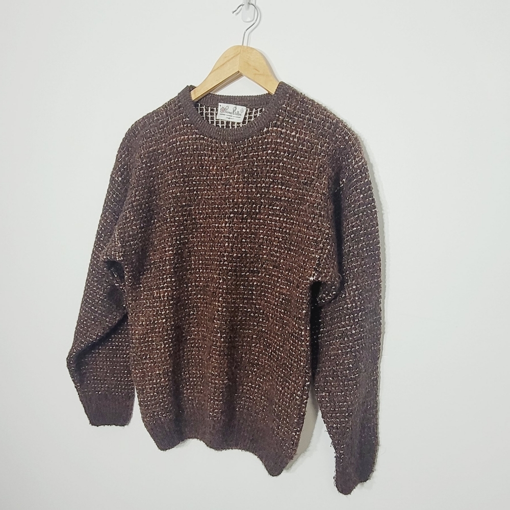 Prince Bellini Vintage Brown Black Wool Blend Preppy Made In Canada Grandpa Sz S